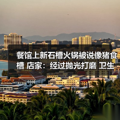 餐馆上新石槽火锅被说像猪食槽 店家:经过抛光打磨 卫生安全没问题(图4) 餐馆上新石槽火锅被说像猪食槽 店家:经过抛光打磨 卫生安全没问题(图4)