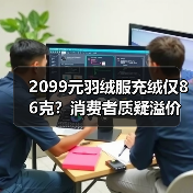 2099元羽绒服充绒仅86克?消费者质疑溢价问题(图2) 2099元羽绒服充绒仅86克?消费者质疑溢价问题(图2)