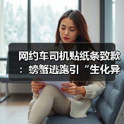 网约车司机贴纸条致歉:螃蟹逃跑引“生化异味”?(图4) 网约车司机贴纸条致歉:螃蟹逃跑引“生化异味”?(图4)